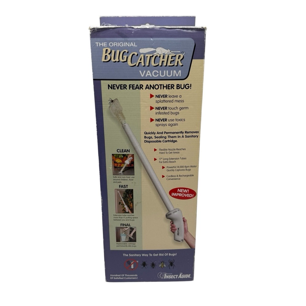 The Original Bug Catcher Vacuum Cordless Rechargeable Insect Aside New Rare